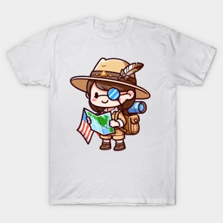 A Whimsical Tribute to American Culture in Cartoon Style T-Shirt T-Shirt